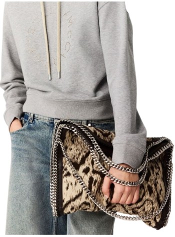 stella mccartney handbag mujer falabella 3-chain bag clouded leopard jacquard - 234387wp0680 2203 2