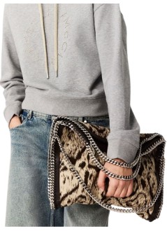 stella mccartney handbag mujer falabella 3-chain bag clouded leopard jacquard - 234387wp0680 2203