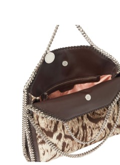 stella mccartney handbag mujer falabella 3-chain bag clouded leopard jacquard - 234387wp0680 2203
