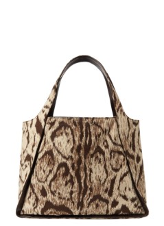 stella mccartney handbag mujer logo tote bag clouded leopard jacquard w/embroidered logo - 502793wp0669 2203