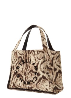 stella mccartney handbag mujer logo tote bag clouded leopard jacquard w/embroidered logo - 502793wp0669 2203