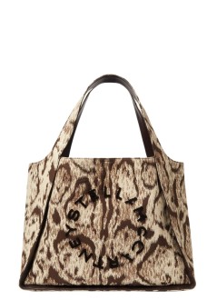 stella mccartney handbag mujer logo tote bag clouded leopard jacquard w/embroidered logo - 502793wp0669 2203