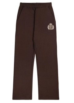 sporty & rich pantalon mujer ny crest embroidered wide sweatpant - pa05565243br03 10