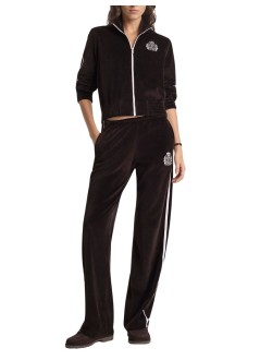 sporty & rich outerwear mujer ny crest elio velour track jacket - ja06765243br03 10