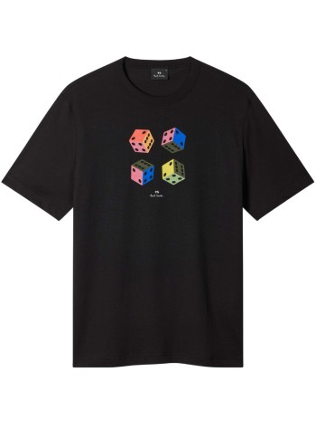ps t-shirt manmens casual fit t shirt dice - m2r220xvp558879 black