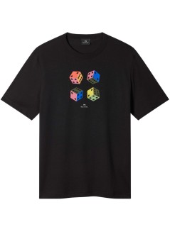 ps camiseta hombre mens casual fit t shirt dice - m2r220xvp558879 black