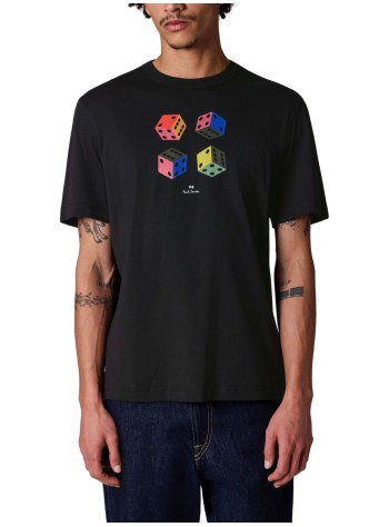 ps t-shirt manmens casual fit t shirt dice - m2r220xvp558879 black 2