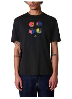 ps camiseta hombre mens casual fit t shirt dice - m2r220xvp558879 black