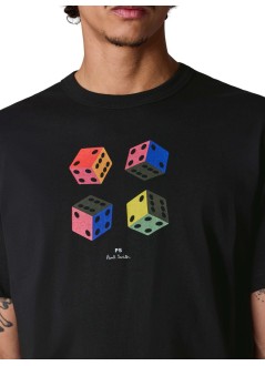 ps camiseta hombre mens casual fit t shirt dice - m2r220xvp558879 black