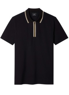 ps polo manmens reg fit zip polo shirt - m2r322yv2151179 black