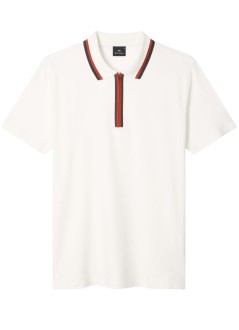 ps polo manmens reg fit zip polo shirt - m2r322yv2151102a white