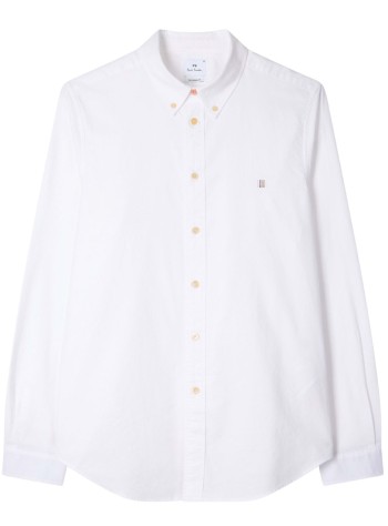 ps camiseria hombre mens ls tailored fit chest emb - m2r599rev2184601 white