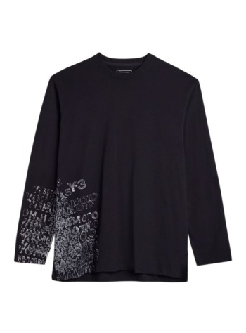 y3 t-shirt manu gfx ls tee - kr2239 black