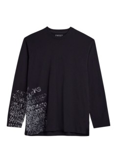 y3 t-shirt manu gfx ls tee - kr2239 black