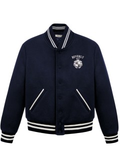 sporty & rich outerwear mujer bh crest wool varsity jacket - ow00764256bl106 3902