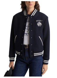 sporty & rich outerwear mujer bh crest wool varsity jacket - ow00764256bl106 3902