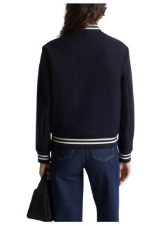 sporty & rich outerwear mujer bh crest wool varsity jacket - ow00764256bl106 3902