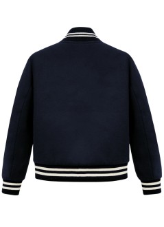 sporty & rich outerwear mujer bh crest wool varsity jacket - ow00764256bl106 3902