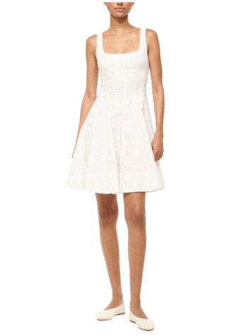 staud dress womanmini wells dress - 907502 wht 2