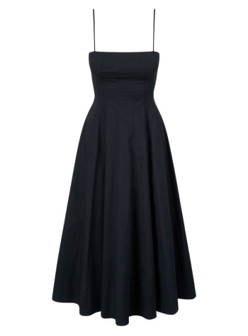 staud vestido mujer wylie dress - r25f2266po blk