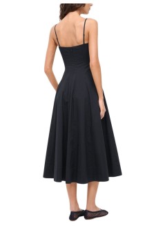 staud vestido mujer wylie dress - r25f2266po blk
