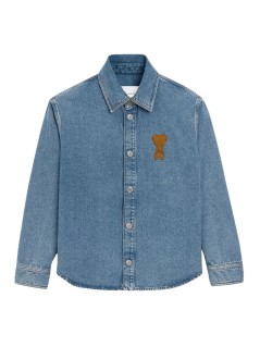 ami shirt manovershirt with knitted ami de coeur - ujk897de0046 480