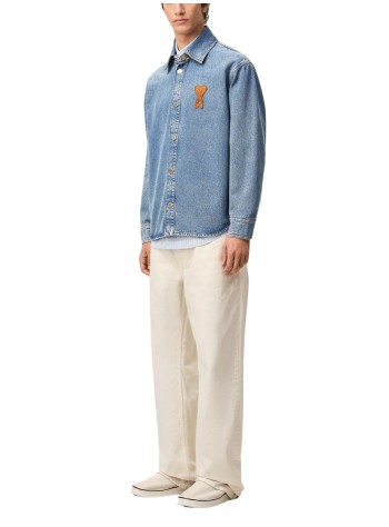 ami camiseria hombre overshirt with knitted ami de coeur - ujk897de0046 480 2