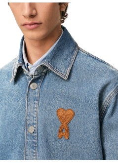 ami shirt manovershirt with knitted ami de coeur - ujk897de0046 480