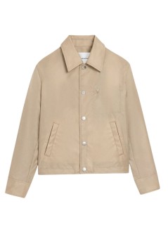 ami outerwear hombre buttoned jacket with ami de coeur stud - ujk872pa0037 a036