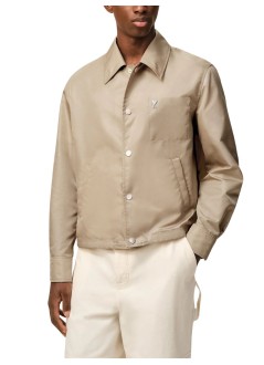 ami outerwear hombre buttoned jacket with ami de coeur stud - ujk872pa0037 a036