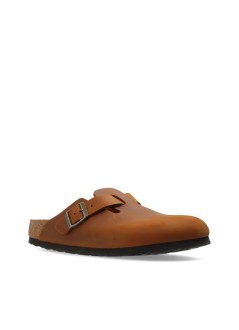birkenstock clog manboston natural leather oiled - 1028310 cognac