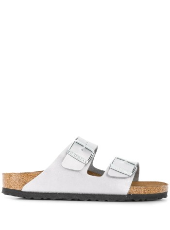 birkenstock sandalia mujer arizona birko-flor - 1012283 silver