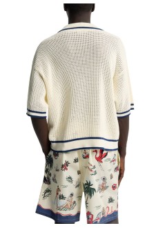 dsquared punto hombre open work knit polo - s74ha1598d13194 102