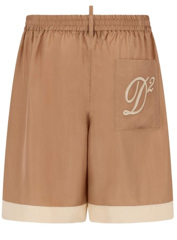 dsquared short pant manbowling satin short - s74mu0959s47223 131 2