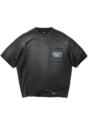 represent t-shirt mannothing faster t-shirt - mlm100596 stained black