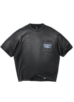represent t-shirt mannothing faster t-shirt - mlm100596 stained black