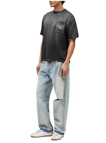 represent t-shirt mannothing faster t-shirt - mlm100596 stained black 2
