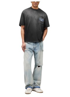 represent t-shirt mannothing faster t-shirt - mlm100596 stained black