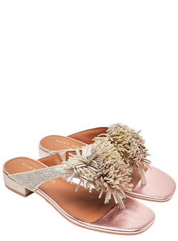 kurt geiger sandalia mujer pom pom t-bar flat sdl - 4365565689 65 2