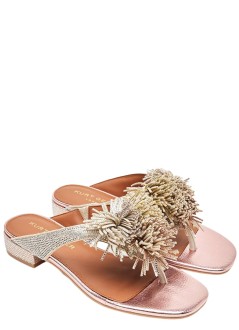 kurt geiger sandalia mujer pom pom t-bar flat sdl - 4365565689 65