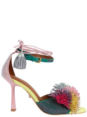 kurt geiger pump mujer pom pom ankle tie sandal - 4366199209 69