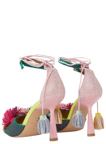 kurt geiger pump mujer pom pom ankle tie sandal - 4366199209 69 2