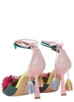 kurt geiger pump womanpom pom ankle tie sandal - 4366199209 69