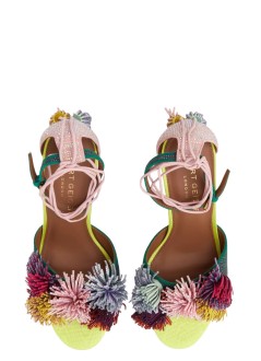 kurt geiger pump womanpom pom ankle tie sandal - 4366199209 69