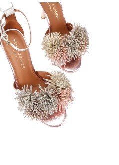 kurt geiger pump mujer pom pom ankle tie sandal - 4366165209 65