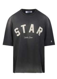 golden goose top womanstar/ unisex relaxed fit t-shirt/ cotton jersey/ sunfaded w - gup01873p002419 60666