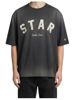 golden goose top womanstar/ unisex relaxed fit t-shirt/ cotton jersey/ sunfaded w - gup01873p002419 60666