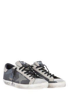 golden goose sneaker mansuper star nabuk upper suede toe and heel studded star - gmf01038f008133 90511