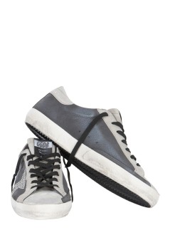 golden goose sneaker mansuper star nabuk upper suede toe and heel studded star - gmf01038f008133 90511