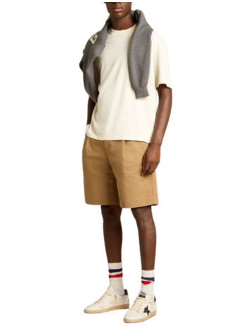golden goose camiseta hombre relaxed fit t-shirt cotton jersey logo patch - gup01873p001576 11560 2